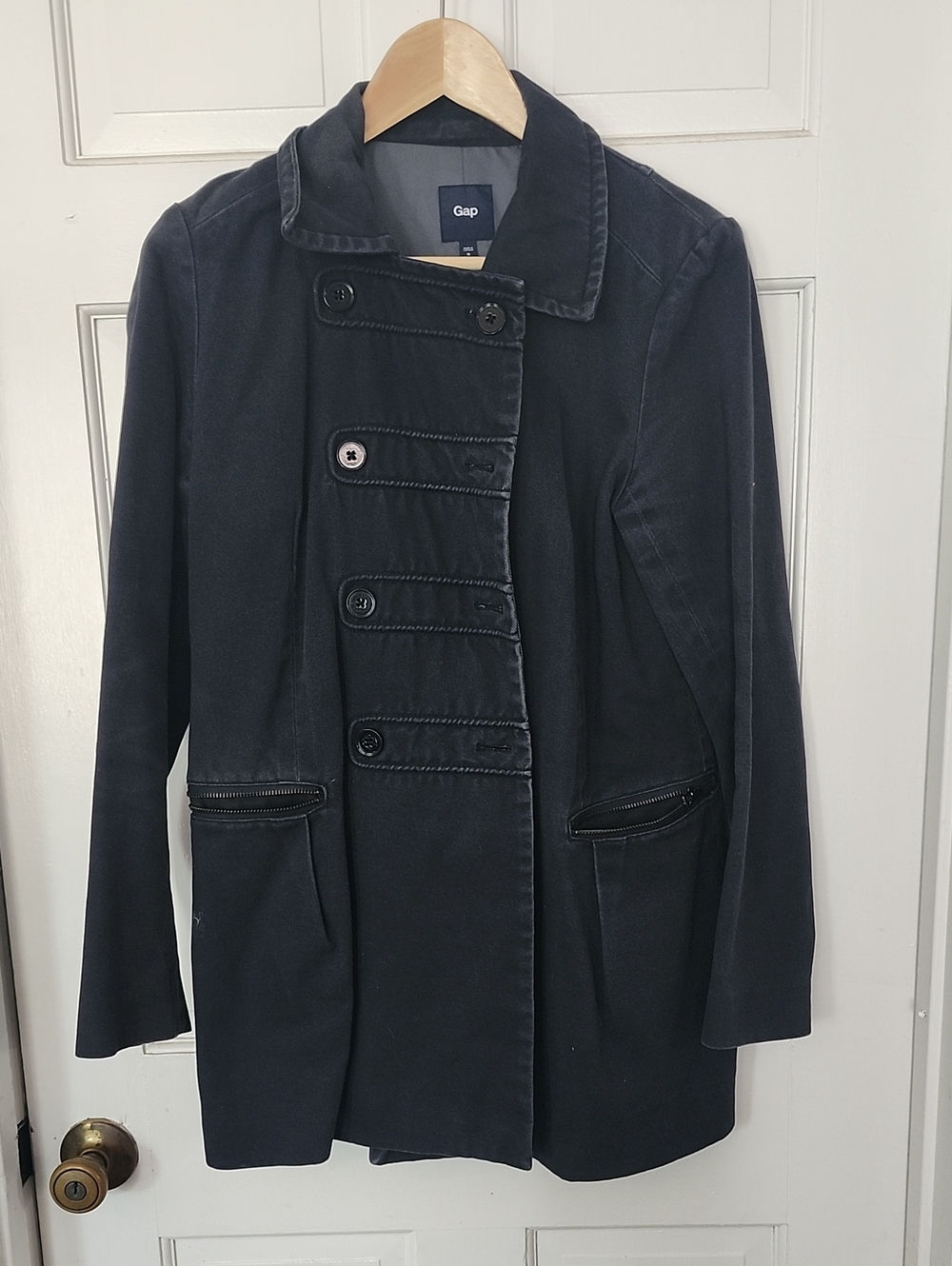 GAP Navy Blue Double-Breasted Button Coat
